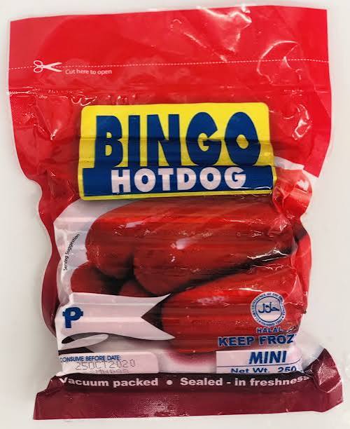 CDO BINGO HOTDOG MINI 250g