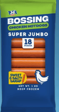 BOSSING CHICKEN HOTDOGS Super Jumbo 18s 1K
