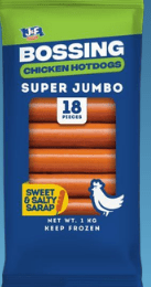 BOSSING CHICKEN HOTDOGS Super Jumbo 18s 1K