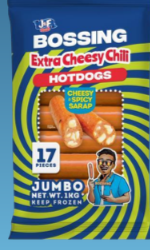 BOSSING EXTRA CHEESYCHILI HOTDOGS JUMBO 17 1Kg