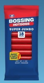 BOSSING HOTDOGS SUPER JUMBO 18  1Kg