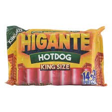 HIGANTE HOTDOG  KINGSIZE 1.35Kg 14+2