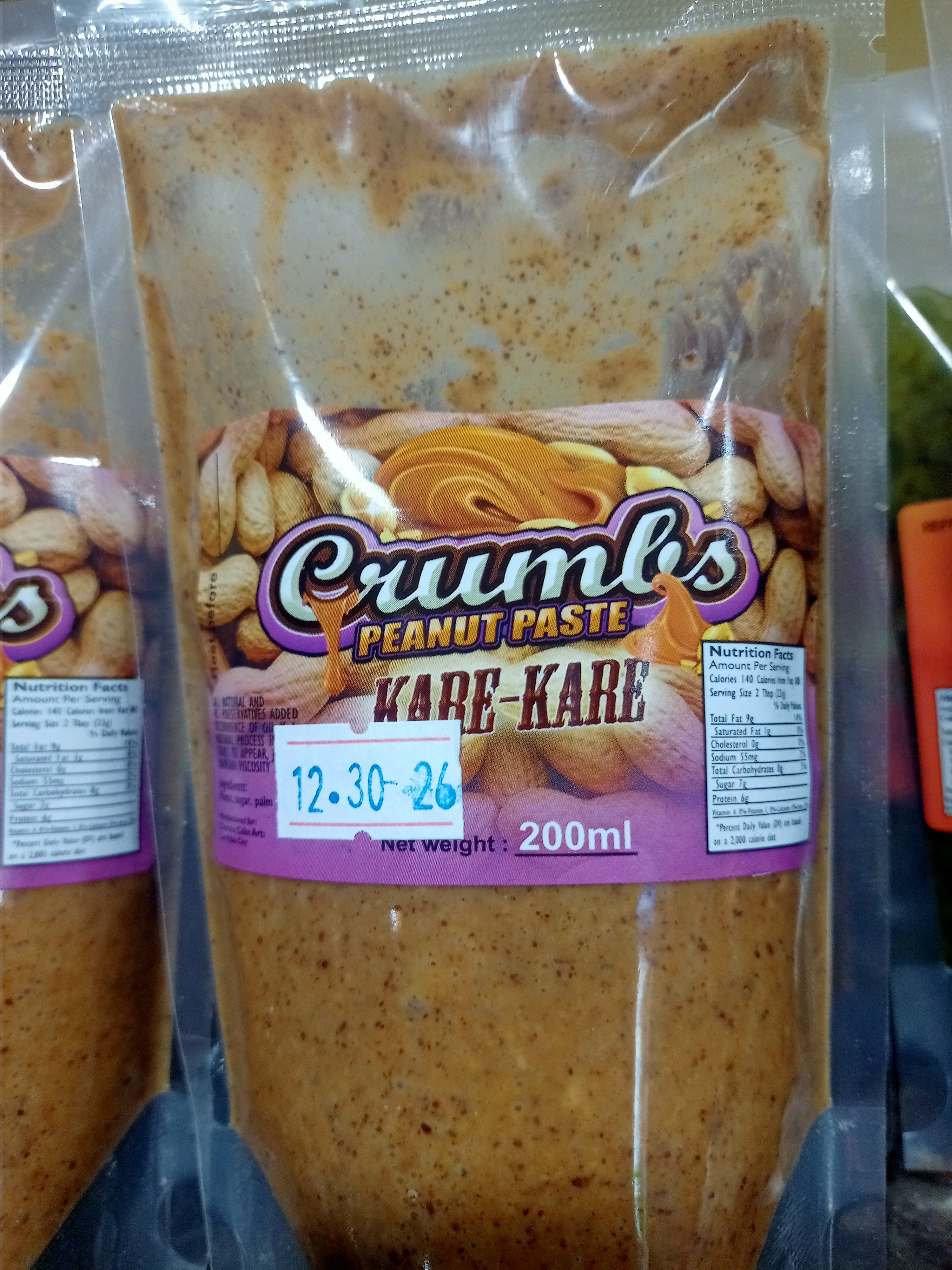 CRUMBS KARE PEANUT PASTE 200g