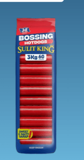 BOSSING HOTDOGS SULITKING 3Kg (60pcs)