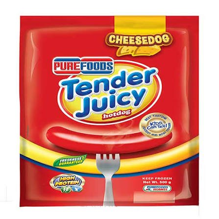 PUREFOODS TENDER JUICY HOTDOGS REG 500g
