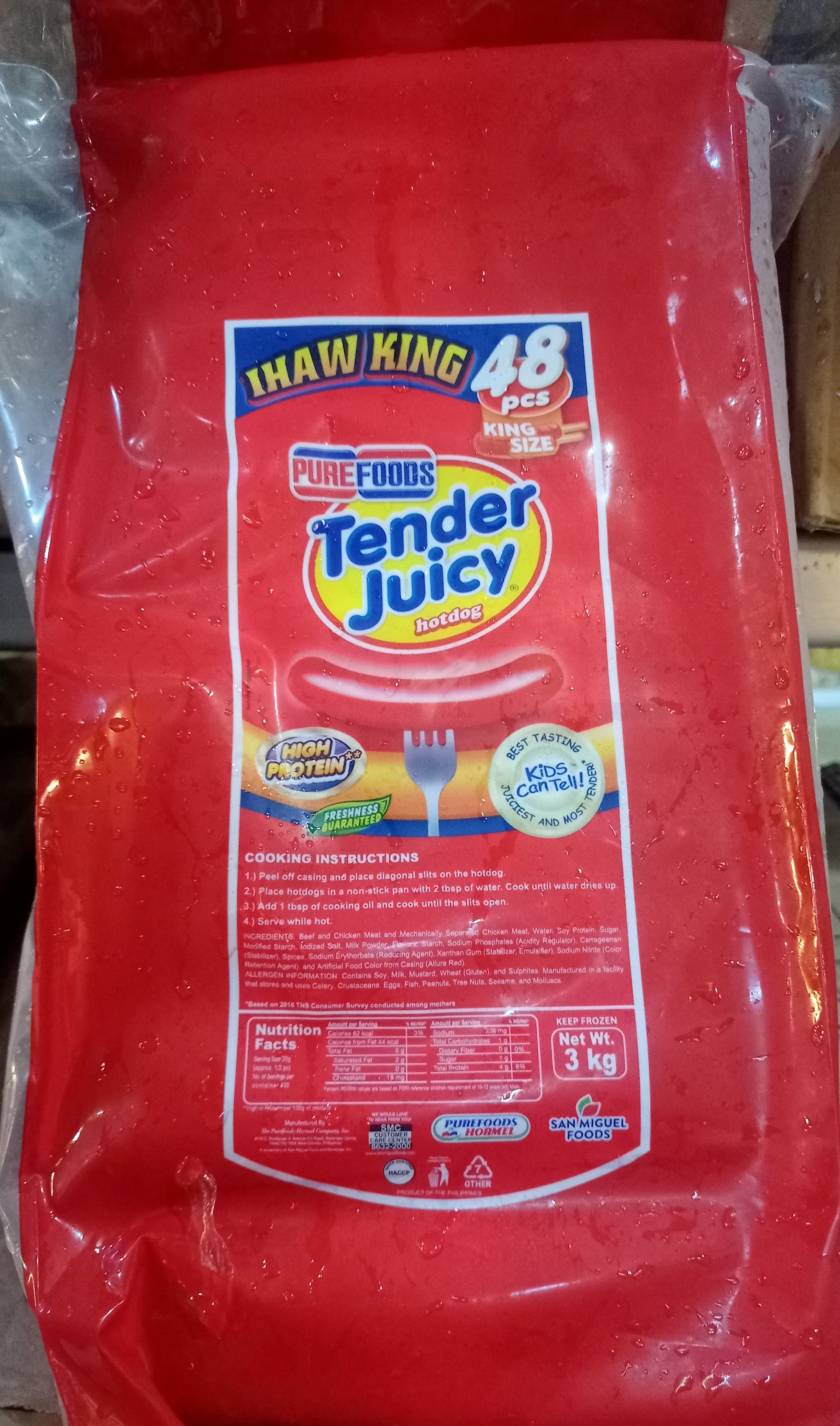 PUREFOODS TENDER JUICY IHAW KINSIZE 48PCS 3KILO