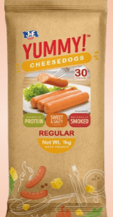 YUMMY CHEESEDOGS  REGULAR 1Kg 30