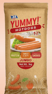 YUMMY JUMBO HOTDOG 17 1Kg